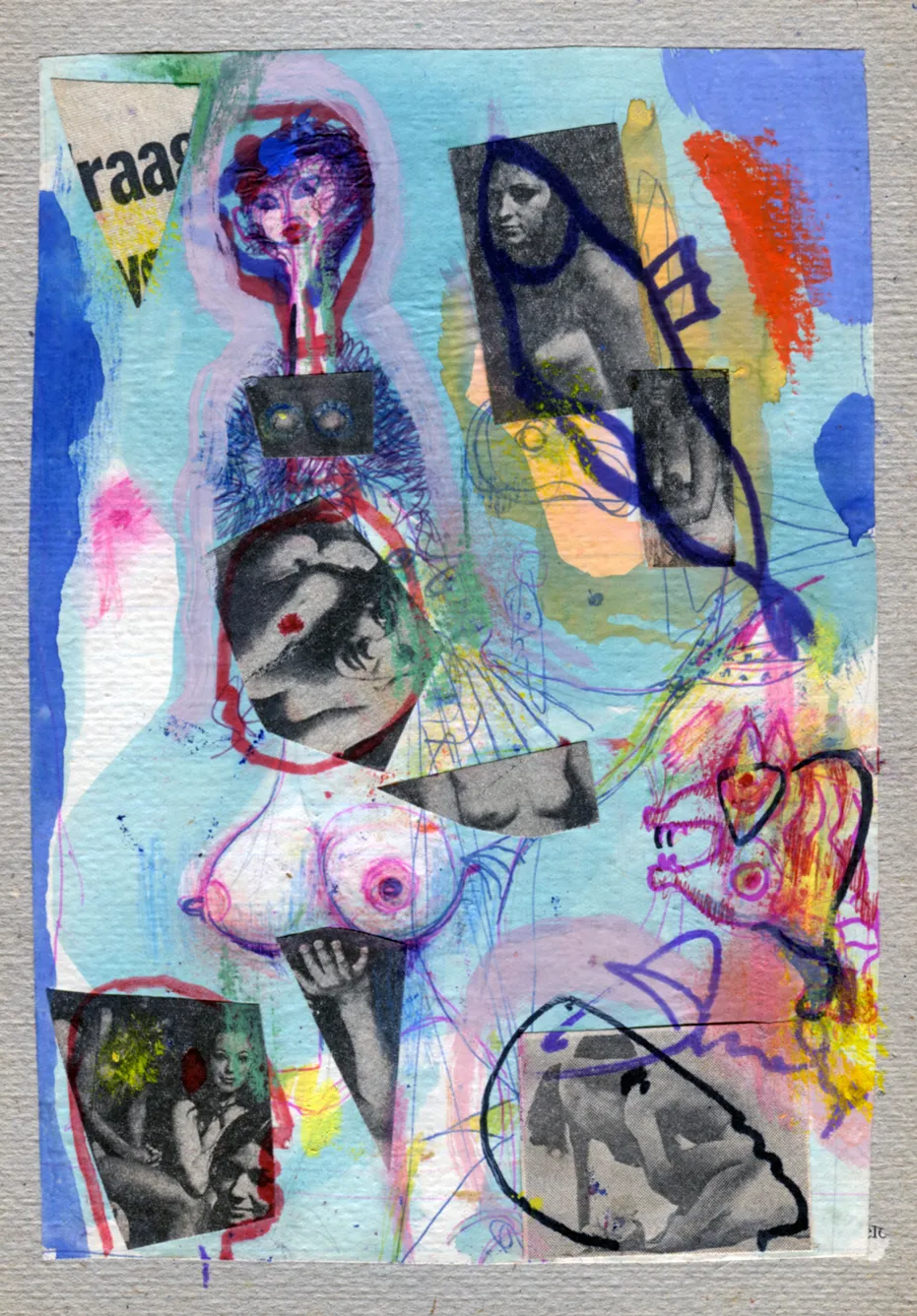 Animal - Cat - Collage - Nude - Woman
